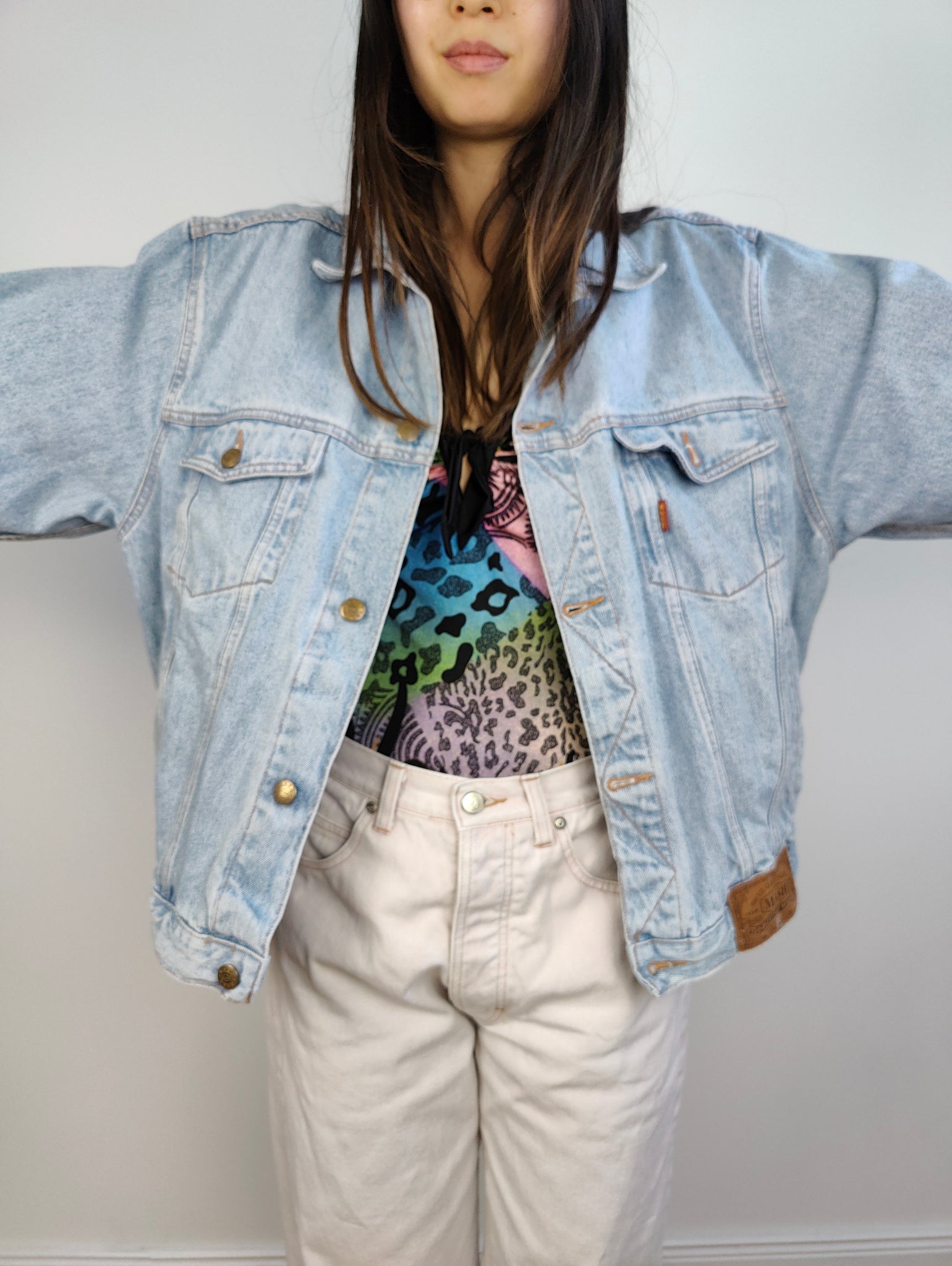 The Light Blue Mash Denim Trucker Jacket | Vintage 80s made in