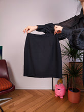 Load image into Gallery viewer, Vintage mini skirt black plain pencil short skirt XS
