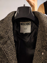 Load image into Gallery viewer, Vintage Moschino Jeans designer wool knit grey blazer shirt jacket coat IT 44 S-M
