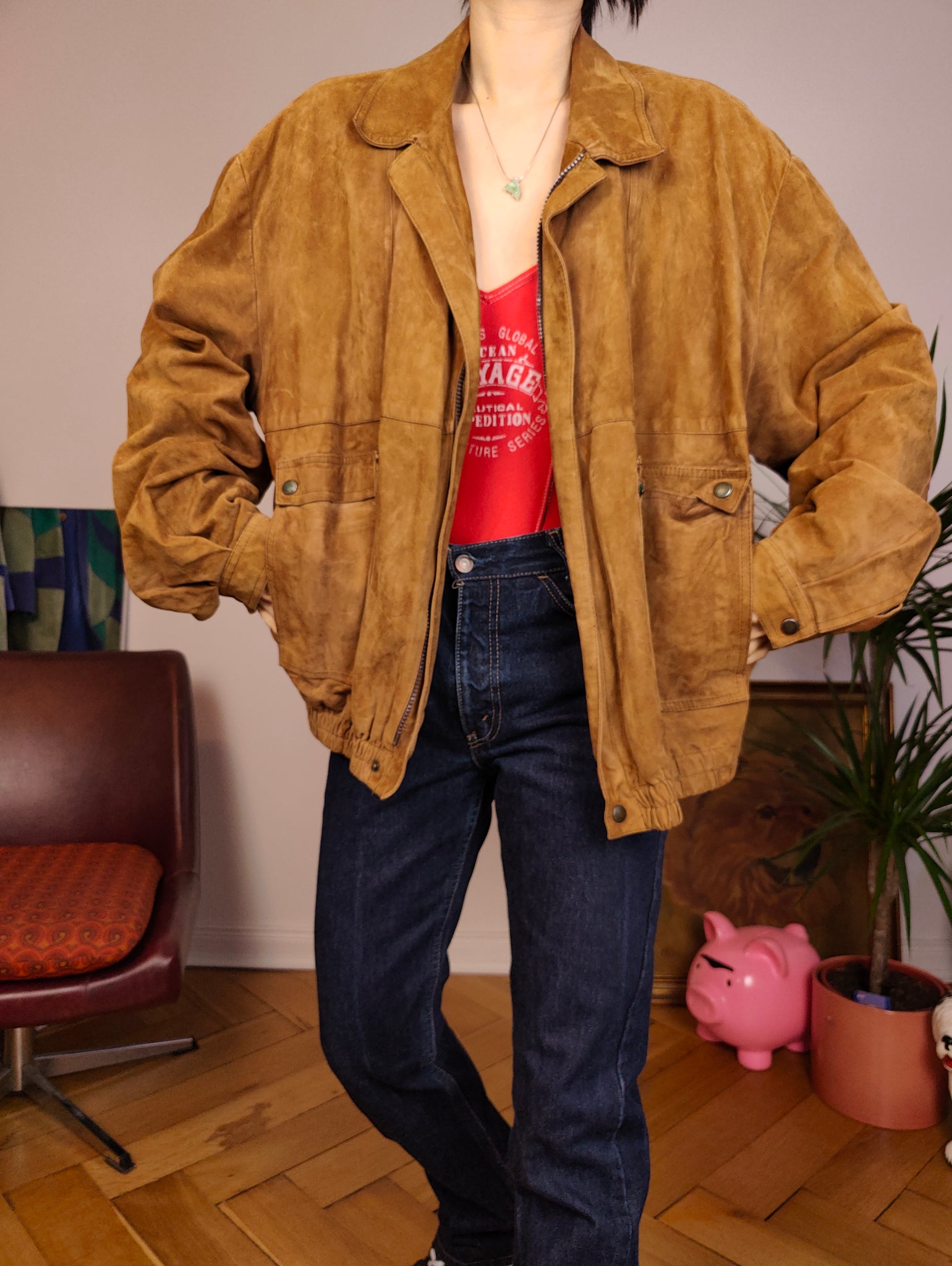 Tan suede clearance bomber jacket womens