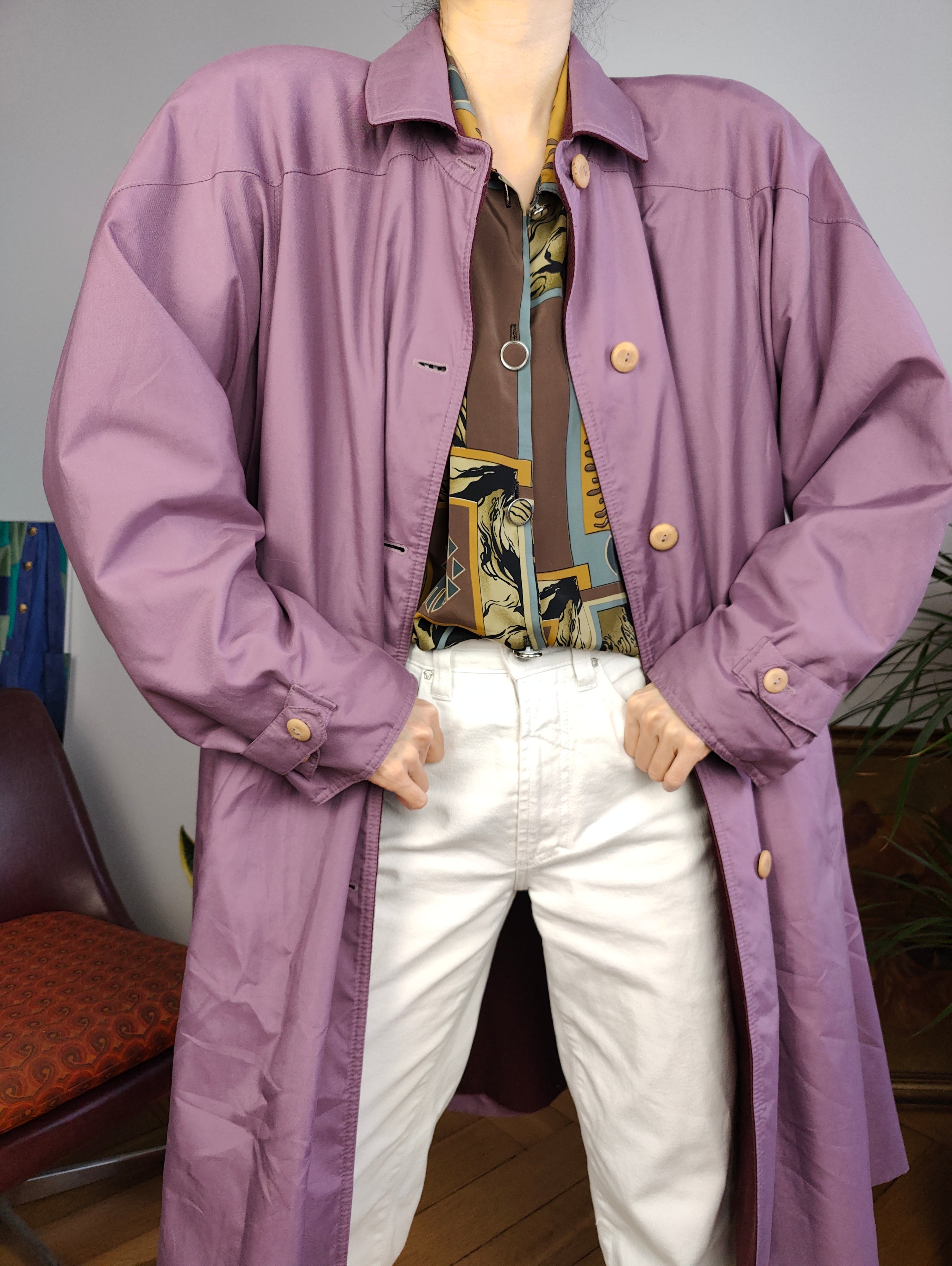 Lavender deals trench coat