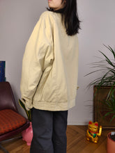 Load image into Gallery viewer, Vintage light blouson jacket bomber beige yellow cream women unisex men XL
