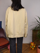 Load image into Gallery viewer, Vintage light blouson jacket bomber beige yellow cream women unisex men XL
