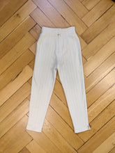 Load image into Gallery viewer, Vintage Sportmax by Max Mara wool trouser pants white cream beige stripe pattern designer women DE36 XS-S

