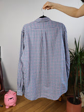 Load image into Gallery viewer, Vintage Ralph Lauren cotton shirt check checker blue pink white button up long sleeve unisex men L
