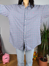 Load image into Gallery viewer, Vintage Ralph Lauren cotton shirt check checker blue pink white button up long sleeve unisex men L
