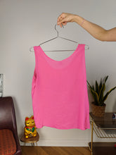 Load image into Gallery viewer, Vintage silk sleeveless tank top blouse vest pink women M
