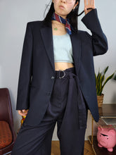 Load image into Gallery viewer, Vintage blazer jacket navy blue women unisex men M
