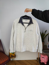 Load image into Gallery viewer, Vintage Sergio Tacchini sweatshirt sport sweater pullover jumper grey quarter zip M-L
