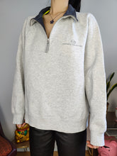 Load image into Gallery viewer, Vintage Sergio Tacchini sweatshirt sport sweater pullover jumper grey quarter zip M-L
