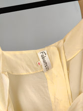 Load image into Gallery viewer, Vintage silk spaghetti strap top button up off white ecru beige M-L
