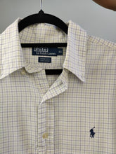 Load image into Gallery viewer, Vintage Ralph Lauren cotton shirt check checkered white button up long sleeve unisex men M 15 1/2
