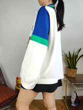 Load image into Gallery viewer, Vintage Sergio Tacchini track sport tennis jacket sports white blue green women unisex men IT48 M
