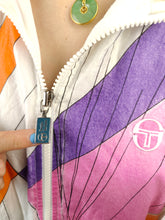 Load image into Gallery viewer, Vintage Sergio Tacchini track sport tennis jacket sports white pink purple women IT42 XS-S
