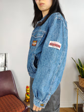 Load image into Gallery viewer, Vintage denim jacket jeans blue short crop Diamond women XS-S
