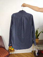 Load image into Gallery viewer, Vintage Ralph Lauren cotton shirt check checkered blue button up long sleeve unisex men M
