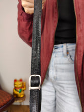 Load image into Gallery viewer, Vintage leather bag L.Ancora clutch black shoulder cross body
