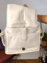 Load image into Gallery viewer, Vintage leather bag off white small bag cross body shoulder Borella West-Germany
