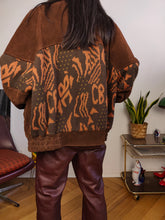 Load image into Gallery viewer, Vintage leather jacket L XL | suede navajo brown orange coat women unisex men
