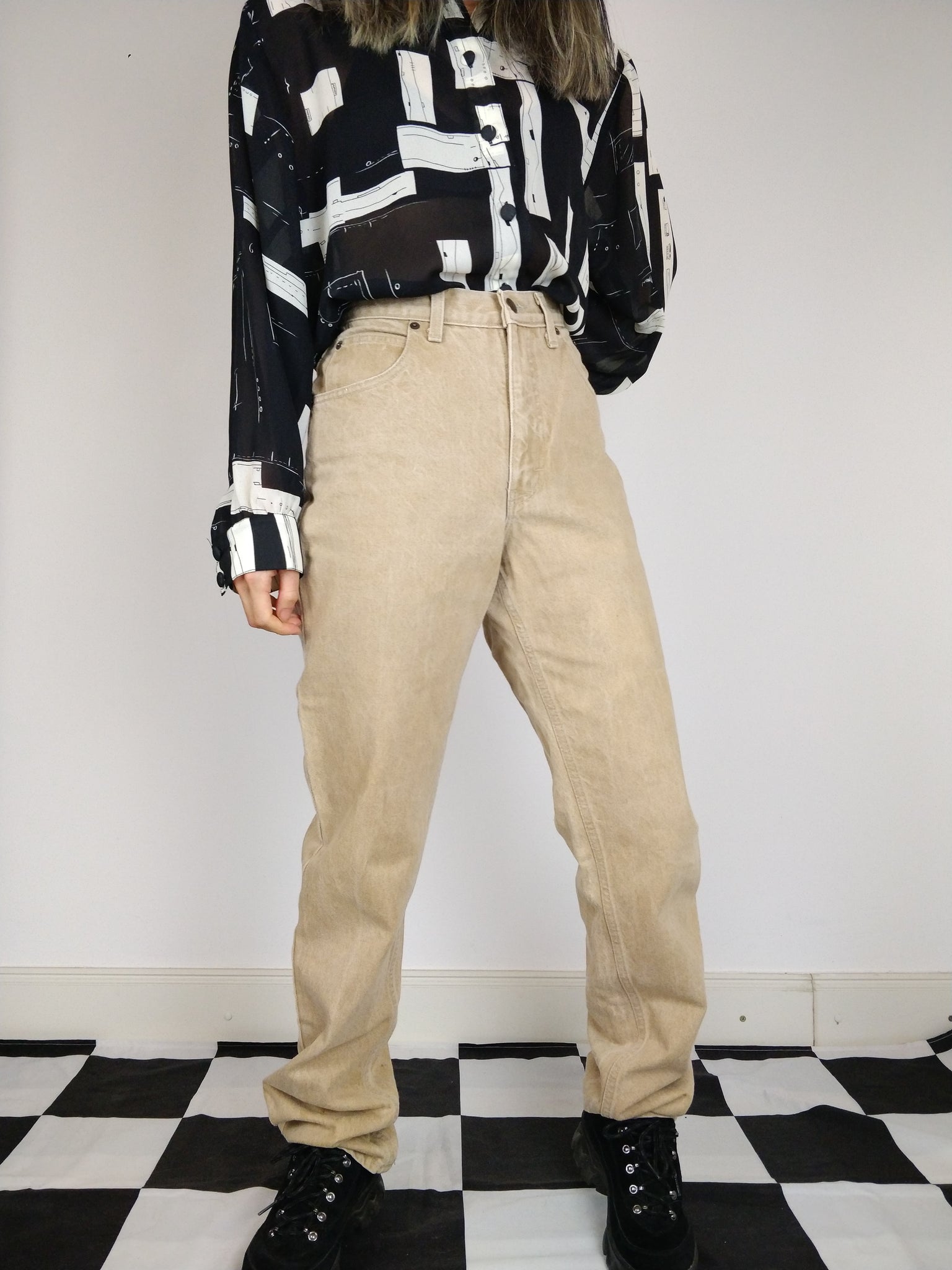 The CK Jeans | Vintage Calvin Klein brown beige high waist denim