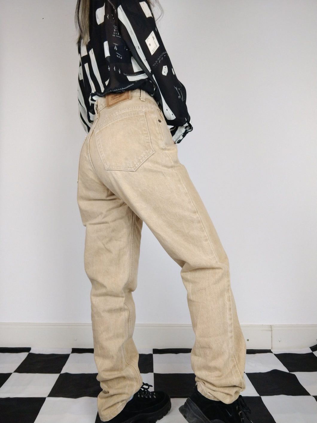 The CK Jeans | Vintage Calvin Klein brown beige high waist denim