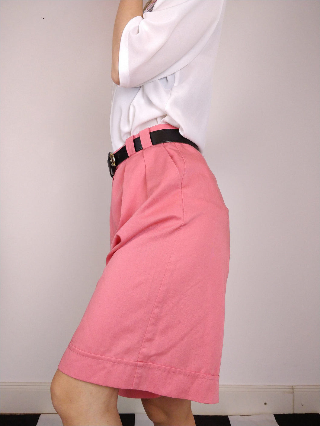 The Pink Culottes | Vintage culottes shorts bermuda pink S