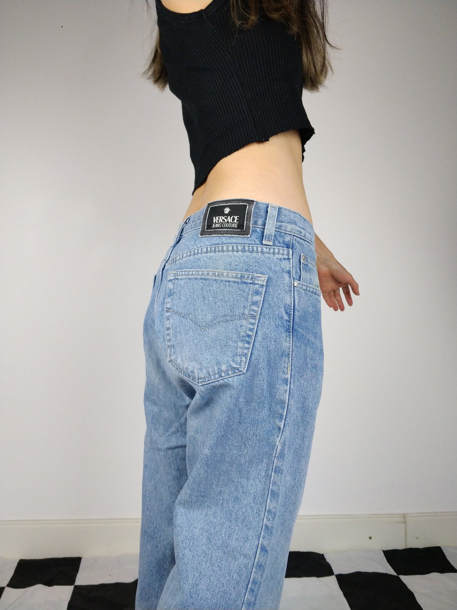 The Blue Versace | Vintage Versace Jeans Couture designer straight fit –  The Vintage Takeaway